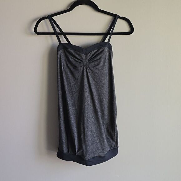 Lululemon Gray Pure Focus Sweetheart Adjustable Convertible Straps Tank Top - Picture 1 of 6